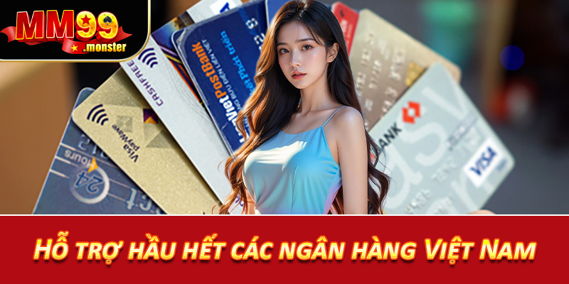 Hỗ trợ hầu hết các ngân hàng Việt Nam
